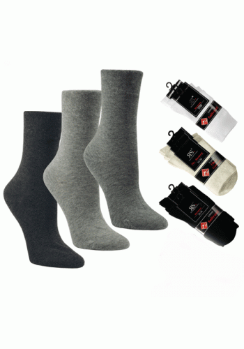 13314- Dámske bavlnené ponožky "SILBER"- 3 páry/bal.
