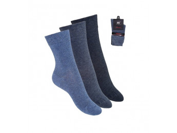 13317- Dámske bavlnené ponožky "JEANS"- 3 páry/bal.