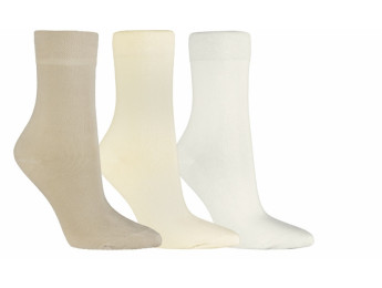 13326- Dámske bavlnené ponožky "HELL"- 3 páry/bal.
