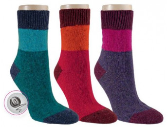 13851- Dámske luxusné vlnené ponožky "HERBSTFARBEN"- 2 páry/bal.