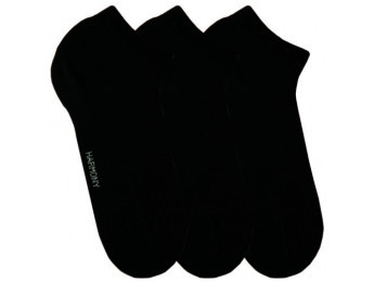 15268- Dámske bavlnené členkové ponožky „CLASSIC SCHWARZ“ -3 páry/bal.
