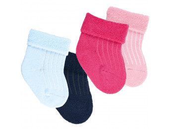 24585- Dojčenské froté ponožky „UNI FARBIG“ - 2 páry/bal.
