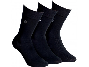 32148- Pánske bavlnené zdravotné ponožky „BLACK DESIGN“ - 3 páry/bal.