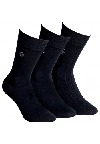 31005 - Pánske nadmerné ponožky "BLACK DESIGN" - 3 páry/bal.