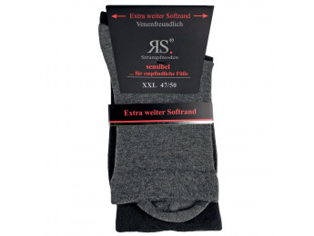 31034 - Pánske nadmerné zdravotné ponožky  "GANZ OHNE GUMMI" - 2 páry/bal.