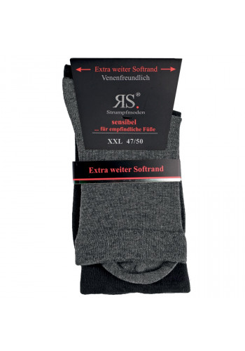 31034 - Pánske nadmerné zdravotné ponožky  "GANZ OHNE GUMMI" - 2 páry/bal.