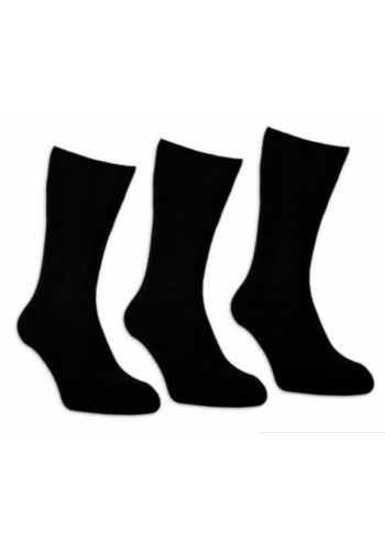 31040- Pánske bavlnené zdravotné ponožky XL "SCHWARZ" - 3 páry/bal.