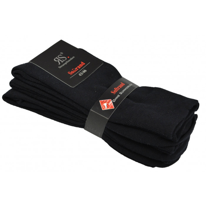 31196- Pánske bavlnené zdravotné ponožky "BLACK" - 3 páry/bal.