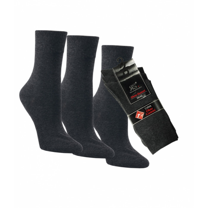 31210- Pánske bavlnené zdravotné ponožky "ANTHRAZIT" - 3 páry/bal.