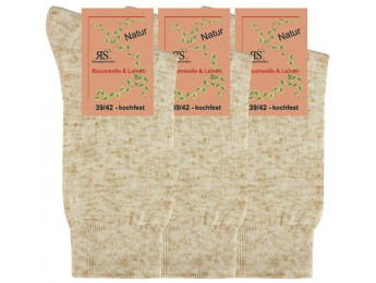 31252- Pánske bavlnené ponožky s prídavkom plátna - 3 páry/bal.