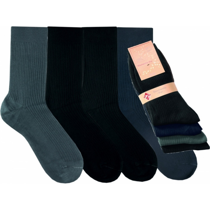 32521- Pánske 100% bavlnené ponožky "DUNKEL" - 4 páry/bal.