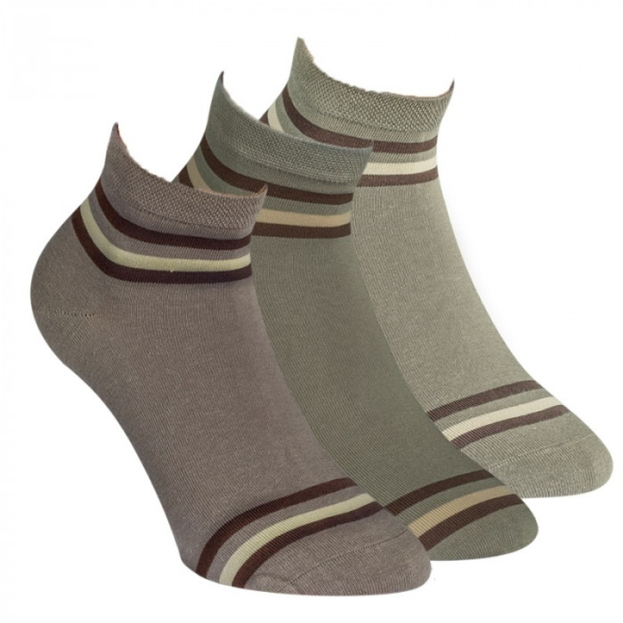 35164- Pánske bavlnené členkové ponožky "NATUR"-  3 páry/bal.