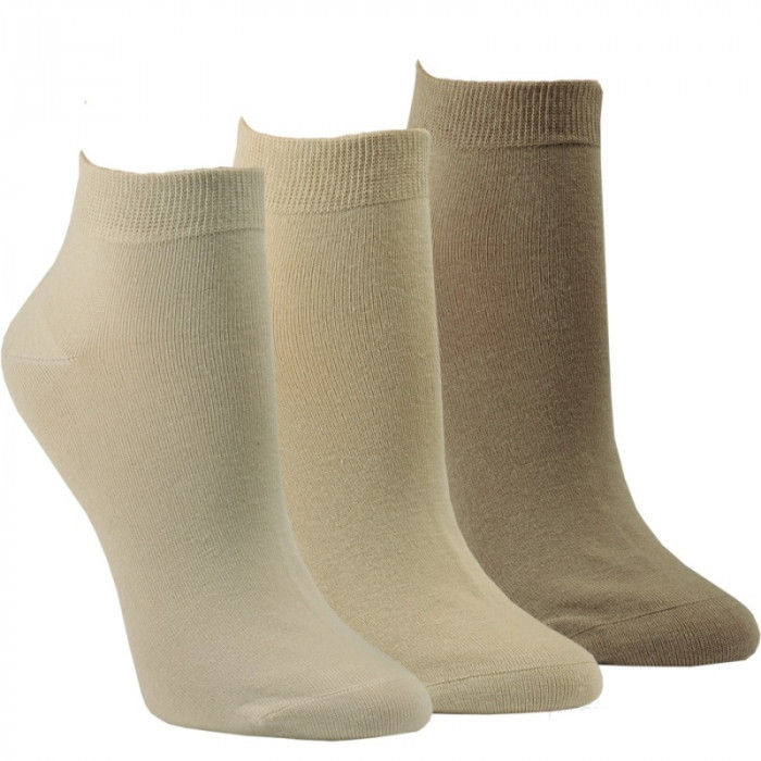 35200- Pánske bavlnené členkové ponožky „NATUR“ - 3 páry/bal.