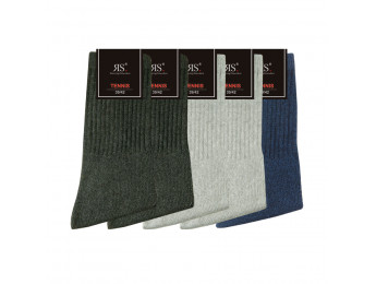 39031- Pánske bavlnené tenisové ponožky XL "UNI WEISS" - 5 párov/bal.