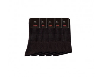 39015- Pánske bavlnené tenisové ponožky "UNI SCHWARZ" - 5 párov/bal.
