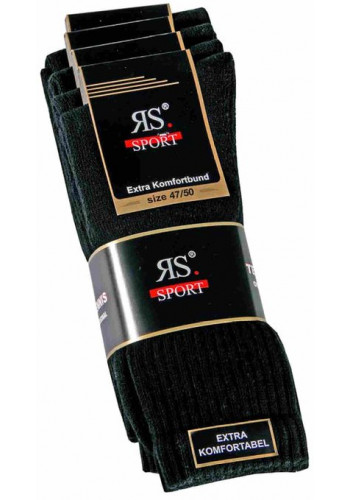 39021- Pánske bavlnené tenisové ponožky „XL, SCHWARZ" - 4 páry/bal.