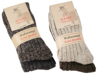 43350- Unisex vlnené ponožky Alpaka "NATUR PURE" - 2 páry/bal.