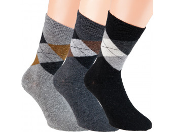 43354- Vlnené ponožky unisex "CARO" - 2 páry/bal.