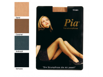 10204- PIA dámske silónové pančuchové nohavice zo saténového vlákna, 15 DEN - 1 balenie