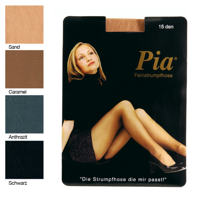 10204- PIA dámske silónové pančuchové nohavice zo saténového vlákna, 15 DEN - 1 balenie